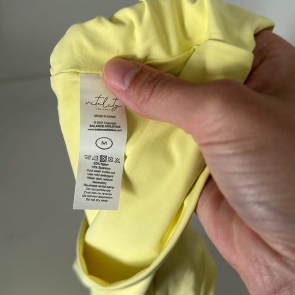 Shop Vitality yellow crop top - Picture 3 of 3